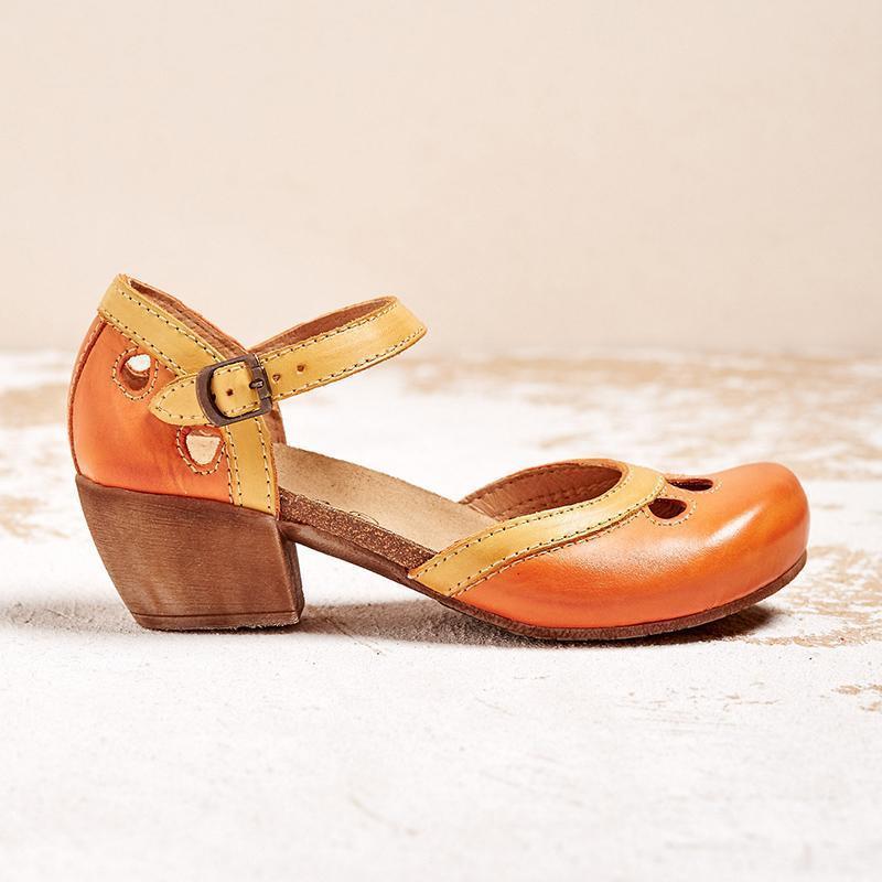Damen Riemensandalen Sophia mit offenem Zeh & stabilem Mittelblockabsatz. Ideal für Urlaub, elegant & bequem.