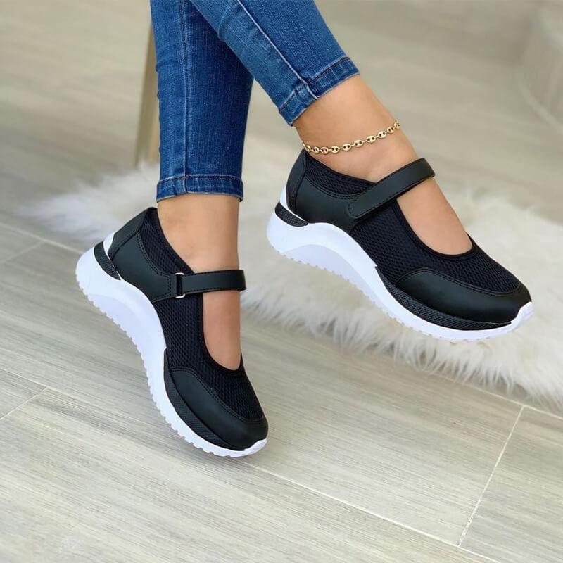 Modische orthopädische Damenschuhe, bequem für Freizeit & Alltag, bieten Fußgewölbeunterstützung & Haltungskorrektur.