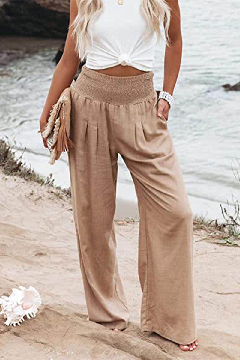 Bequeme Palazzo-Hose für Damen, fließend & atmungsaktiv. Perfekt für elegante Sommer-Outfits.