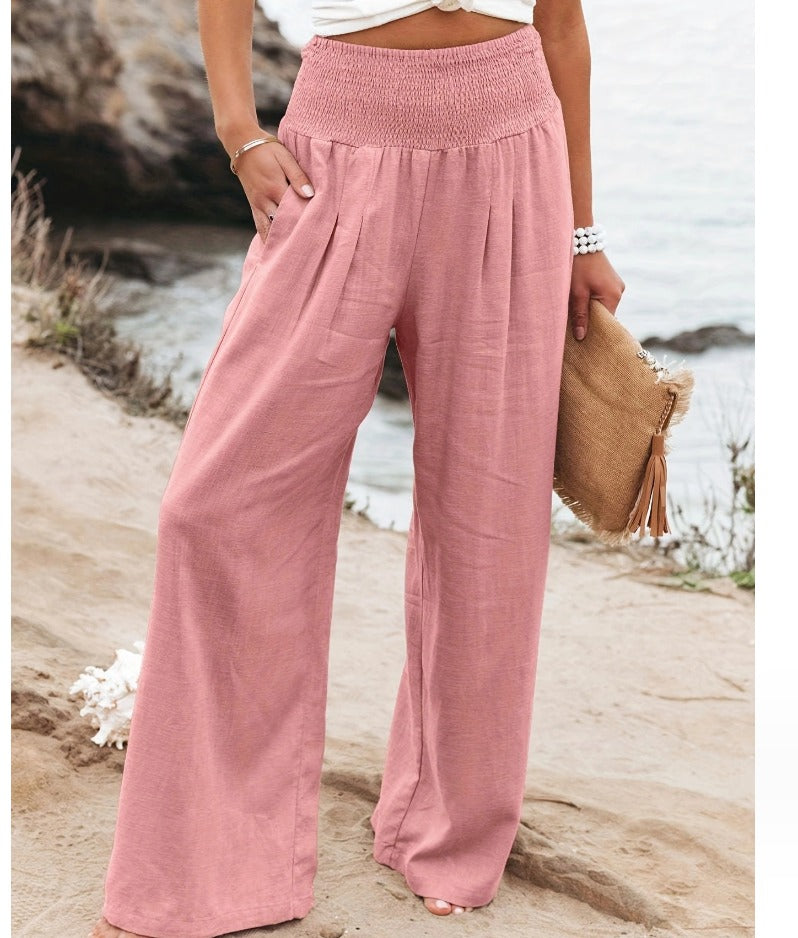 Leichte Damen-Palazzohose, bequem & luftig. Ideal für warme Frühlingstage & elegante Sommer-Abende.