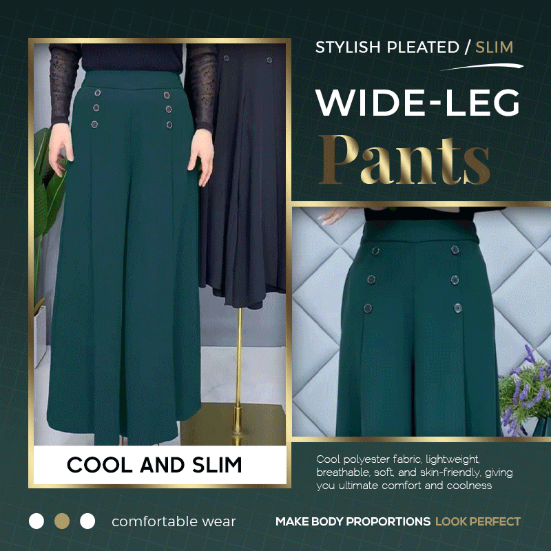 Elegante Damen Plissee Hose für Sommer. Bequeme, weite Sommerhose, ideal für Büro, Freizeit & Urlaub.