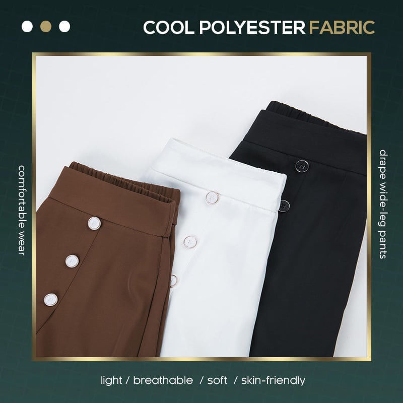 Chice Damen Plissee Sommerhose. Moderne, weite Hose für einen eleganten Look, perfekt für Büro, Freizeit & Urlaub.