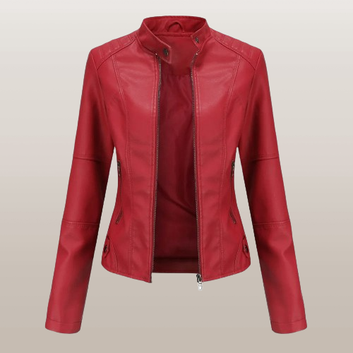 Feminine Damenjacke mit Reißverschluss, stilvoll tailliert für einen modernen Look. Ideal für kühle Herbst- und Wintertage.