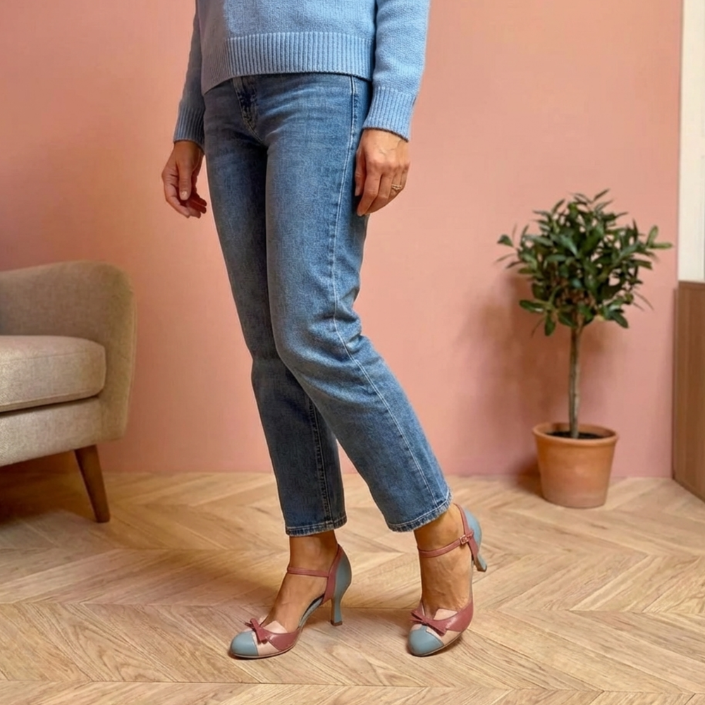Bequeme Damen Retro-Absatzsandalen in Pastellgrün mit orthopädischer Unterstützung für stilvollen Sommerkomfort.