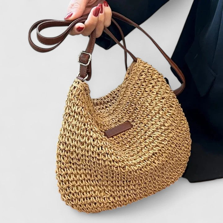 Beige Damen Handtasche, elegant. Verstellbare Schultertasche, ideal für Alltag und besondere Anlässe.