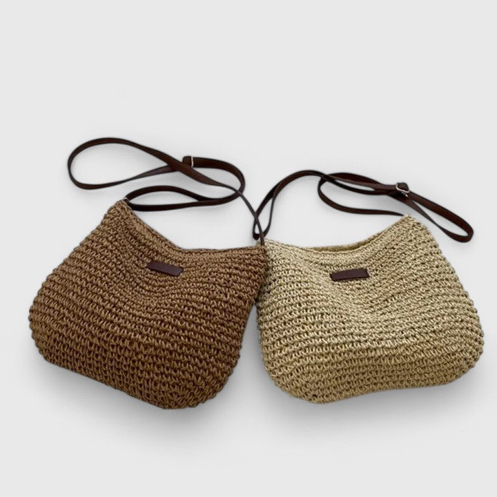 Hochwertige Damen Schultertasche, khaki, mit elegantem Design und verstellbarem Trageriemen.