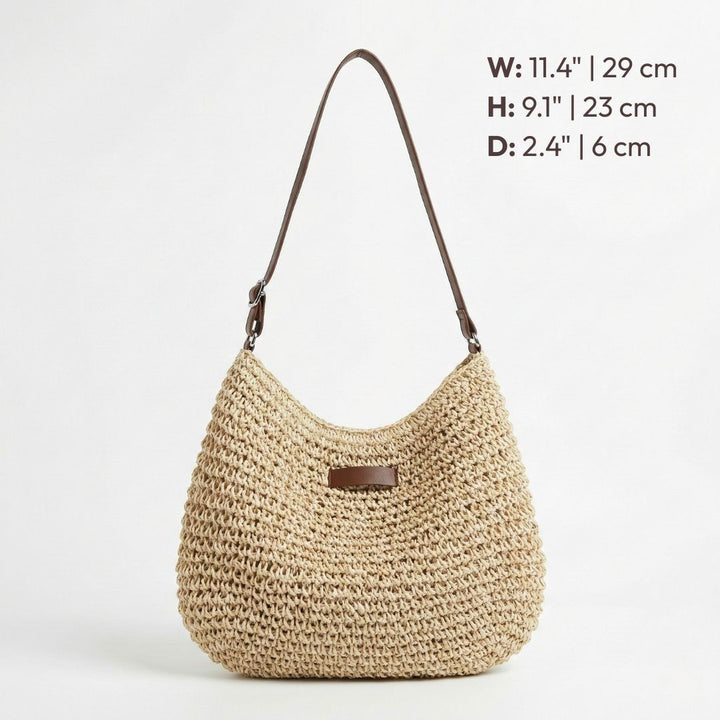 Moderne beige Damen Handtasche, Umhängetasche mit verstellbarem Tragegurt. Lässig & elegant.