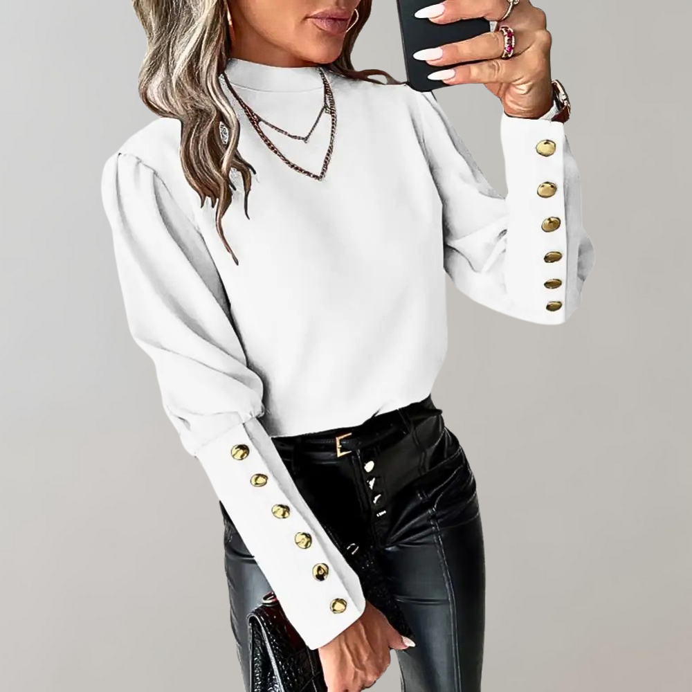 Trendige Damen Spitzenbluse für jeden Anlass. Elegantes Oberteil Clara mit zarter Spitze. Perfekt für Herbstmode.