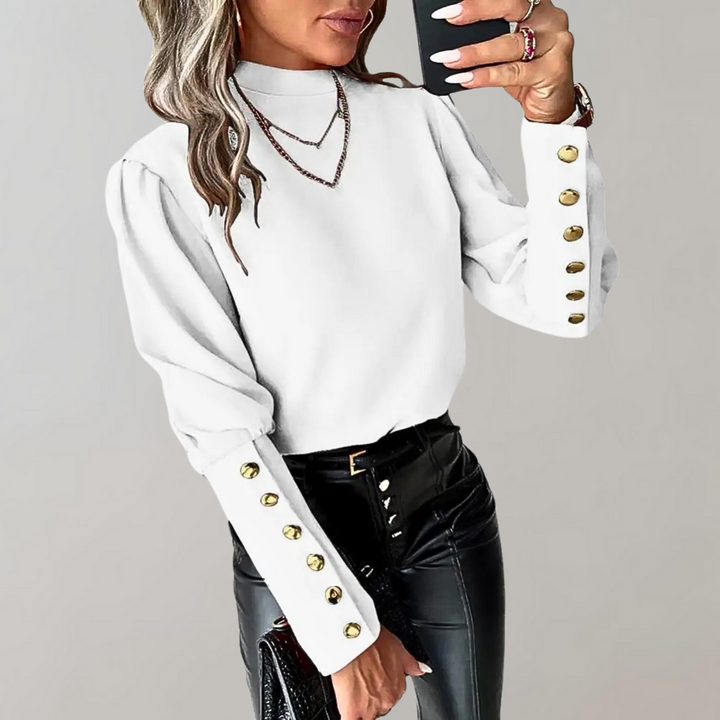Trendige Damen Spitzenbluse für jeden Anlass. Elegantes Oberteil Clara mit zarter Spitze. Perfekt für Herbstmode.