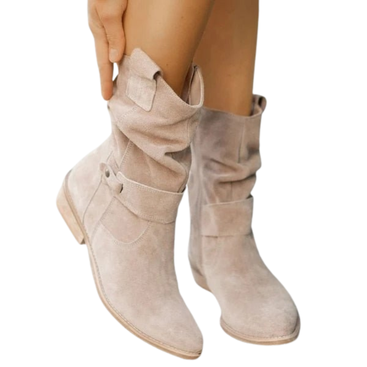 Elegante Damen Stiefeletten für Herbst & Winter mit Reißverschluss, bequem & warm. Perfekt für den Alltag.