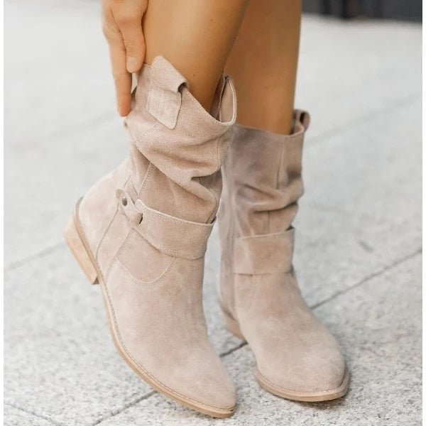 Bequeme Damen Stiefeletten, knöchelhoch, mit Fußgewölbestütze & low heel für warmen Herbst & Winter Komfort.
