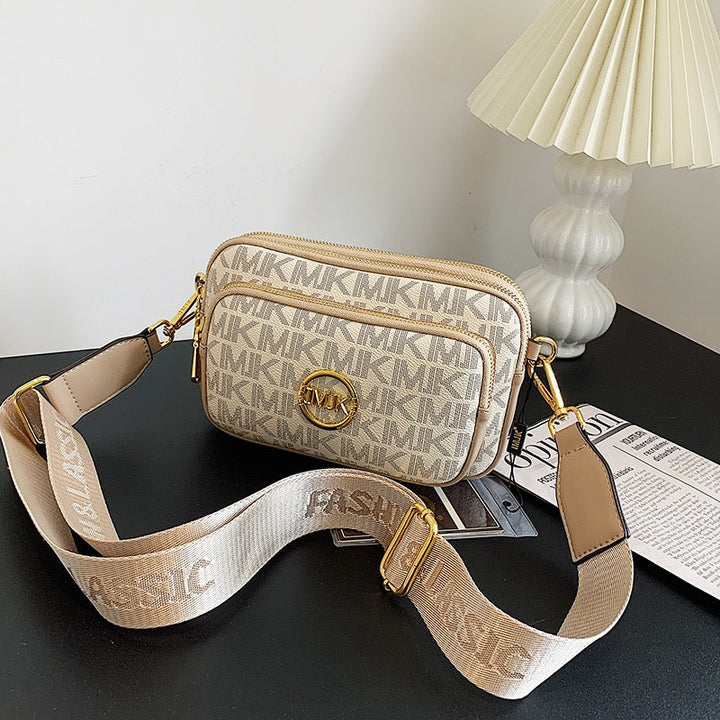 Elegante Damen Vintage Umhängetasche in Beige, perfekt für Business & Alltag. Geräumige Schultertasche mit verstellbarem Riemen.