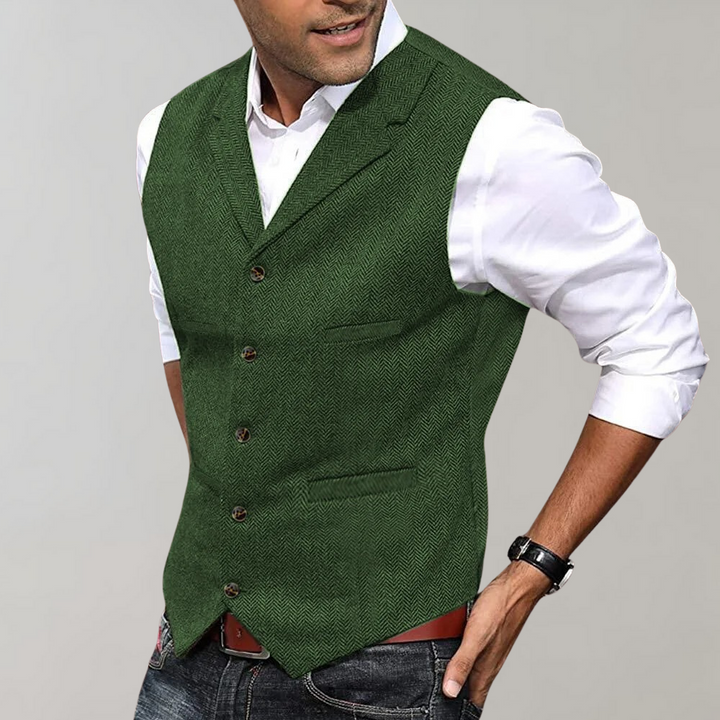 Elegante Herren Anzugweste in Slim Fit, perfekt für Business und Smart Casual Looks.