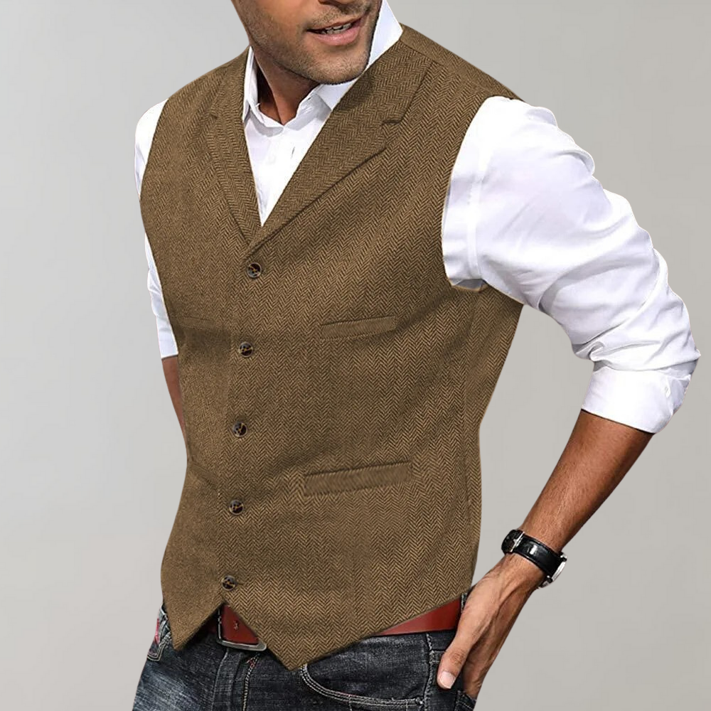 Stilvolle Herren Anzugweste mit perfekter Passform für ein elegantes Business- oder Freizeit-Outfit.
