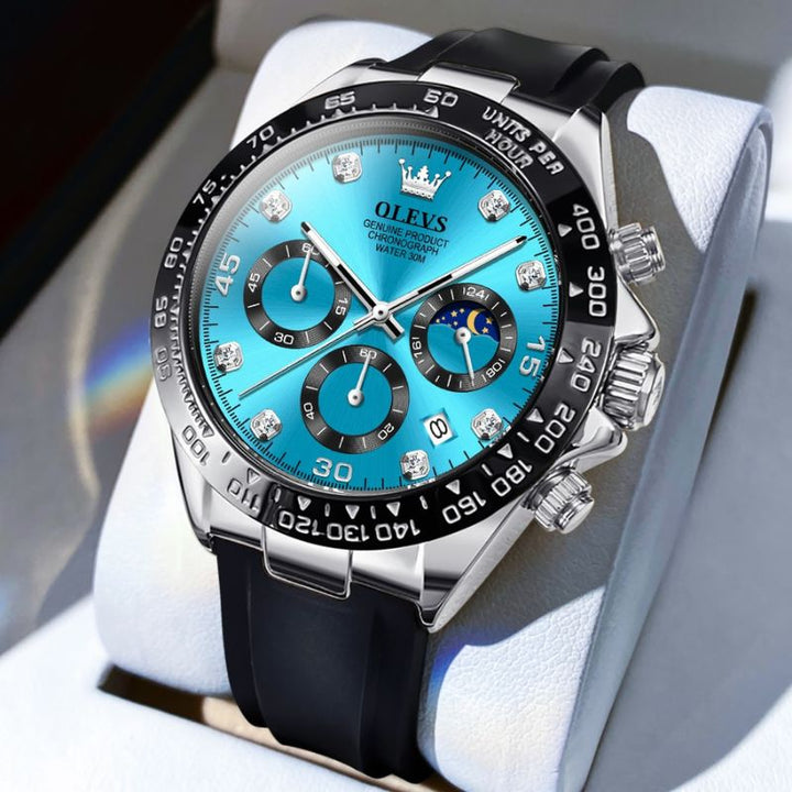 Elegante Herren-Armbanduhr aus Edelstahl; klassische Quarzuhr für Business und Freizeit.