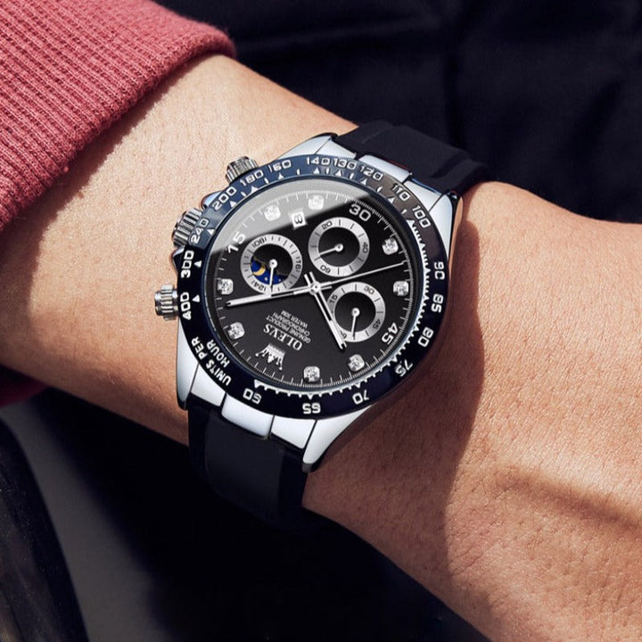 Business- und Freizeit-Herrenuhr; klassische Edelstahluhr, elegant und langlebig.