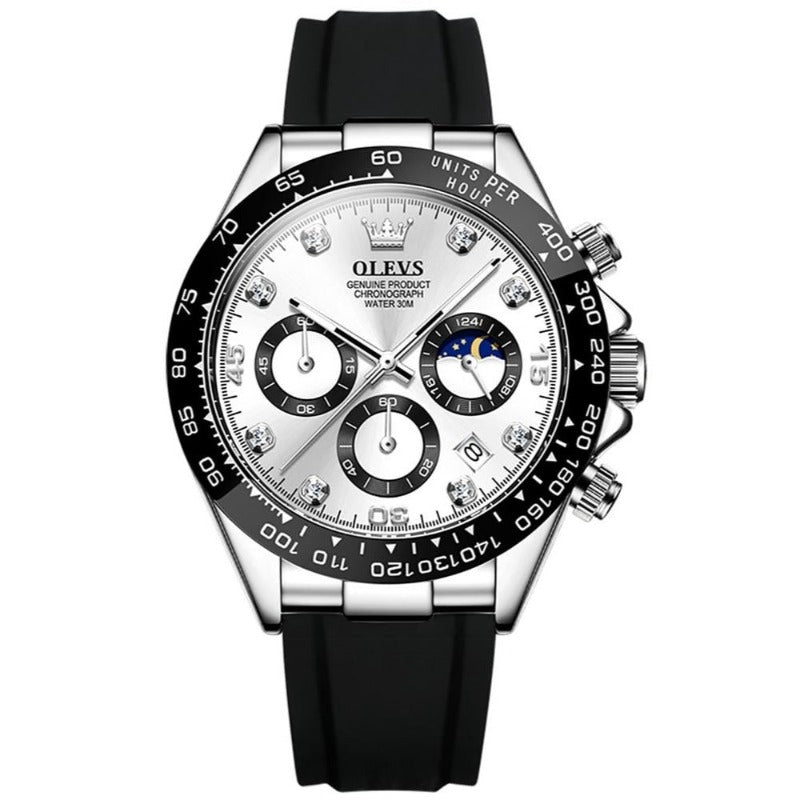 Herren-Armbanduhr, klassisch-elegant aus Edelstahl gefertigt, wasserdichte Quarzuhr.