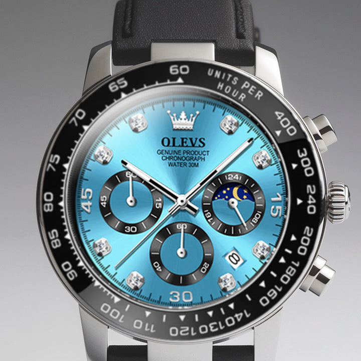 Elegante Herrenuhr aus gebürstetem Edelstahl, klassische Armbanduhr für den modernen Mann.