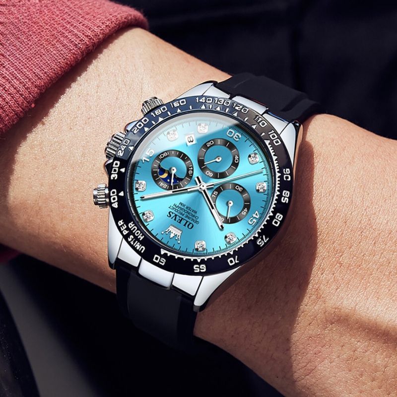 Klassische Herrenuhr, Armbanduhr aus hochwertigem Edelstahl, wasserdicht und elegant.