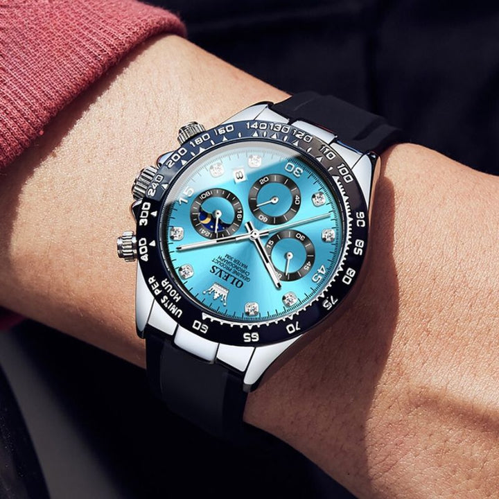 Klassische Herrenuhr, Armbanduhr aus hochwertigem Edelstahl, wasserdicht und elegant.