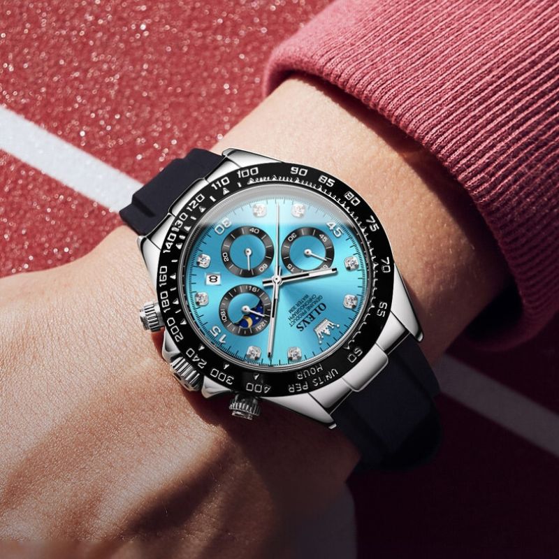 Herren-Armbanduhr aus Edelstahl; zeitloser, eleganter Stil für jeden Anlass, wasserdicht.