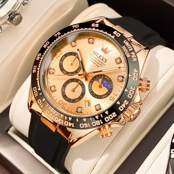 Klassische Edelstahl-Herrenuhr, stilvolle Quarzuhr als modisches Herrenaccessoire.