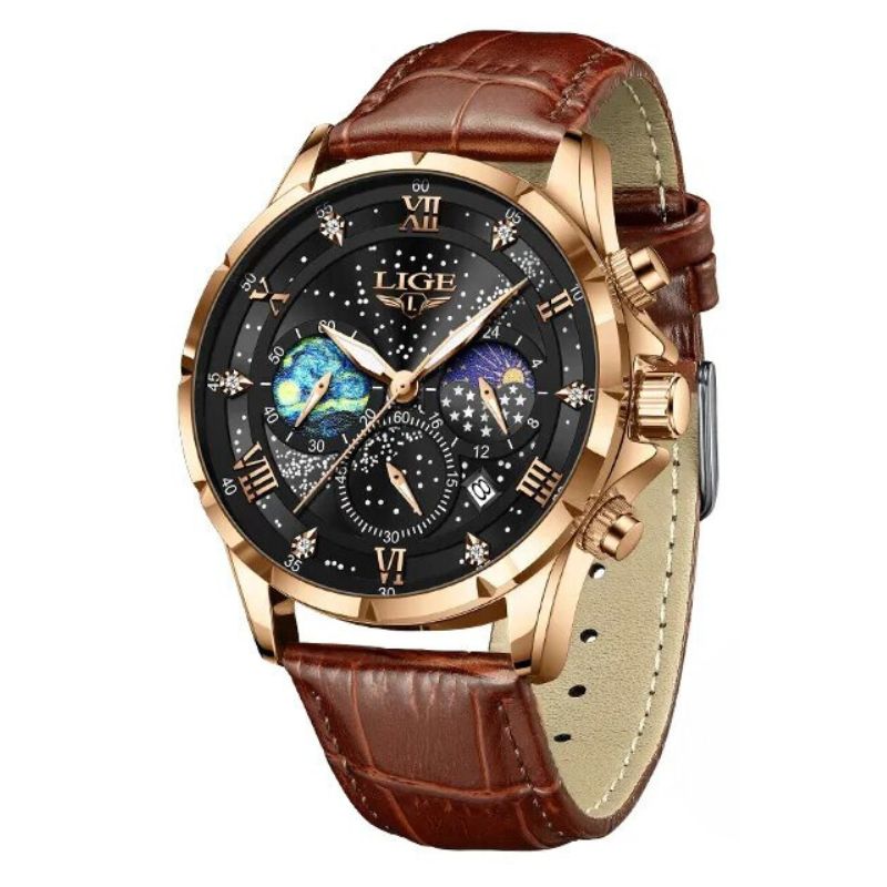 Stilvolle Herren Armbanduhr mit schlankem Profil, ideal für den modernen Gentleman, Quarzuhr.