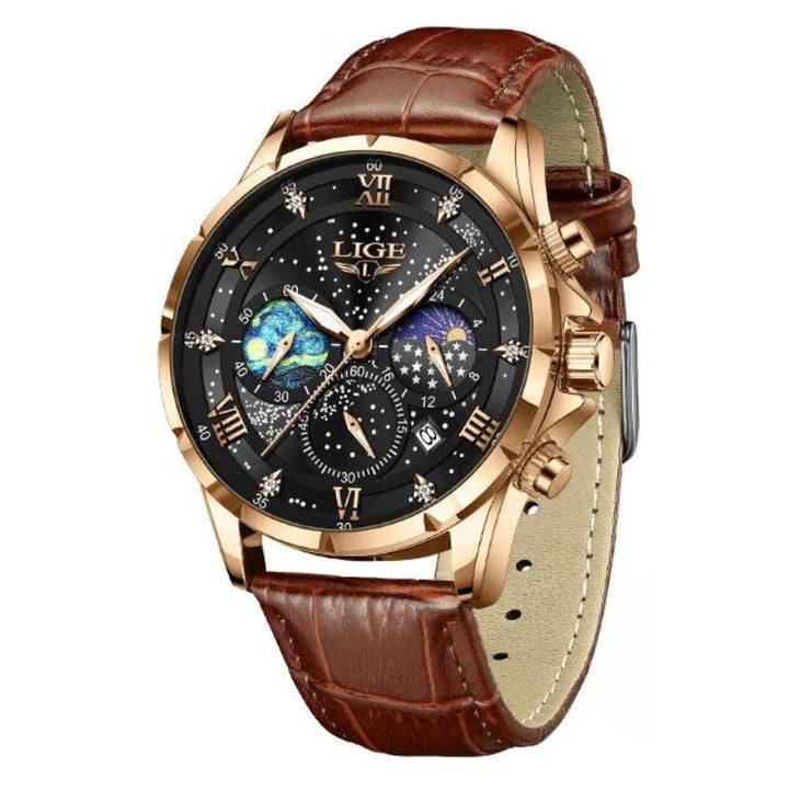 Stilvolle Herren Armbanduhr mit schlankem Profil, ideal für den modernen Gentleman, Quarzuhr.