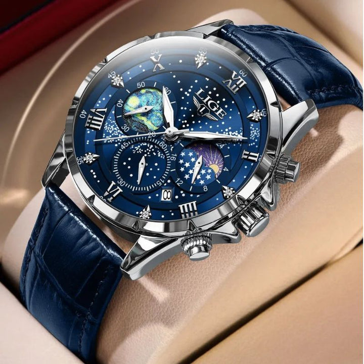 Elegante Quarzuhr: klassisches Design, klares Mineralglas, präzises Quarzwerk für Genauigkeit.