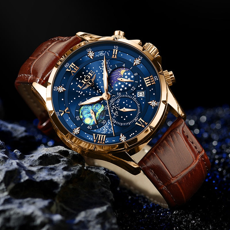 Herrenuhr: Präzisions-Quarzwerk, klassisches Design, langlebiges Edelstahlarmband, elegant.