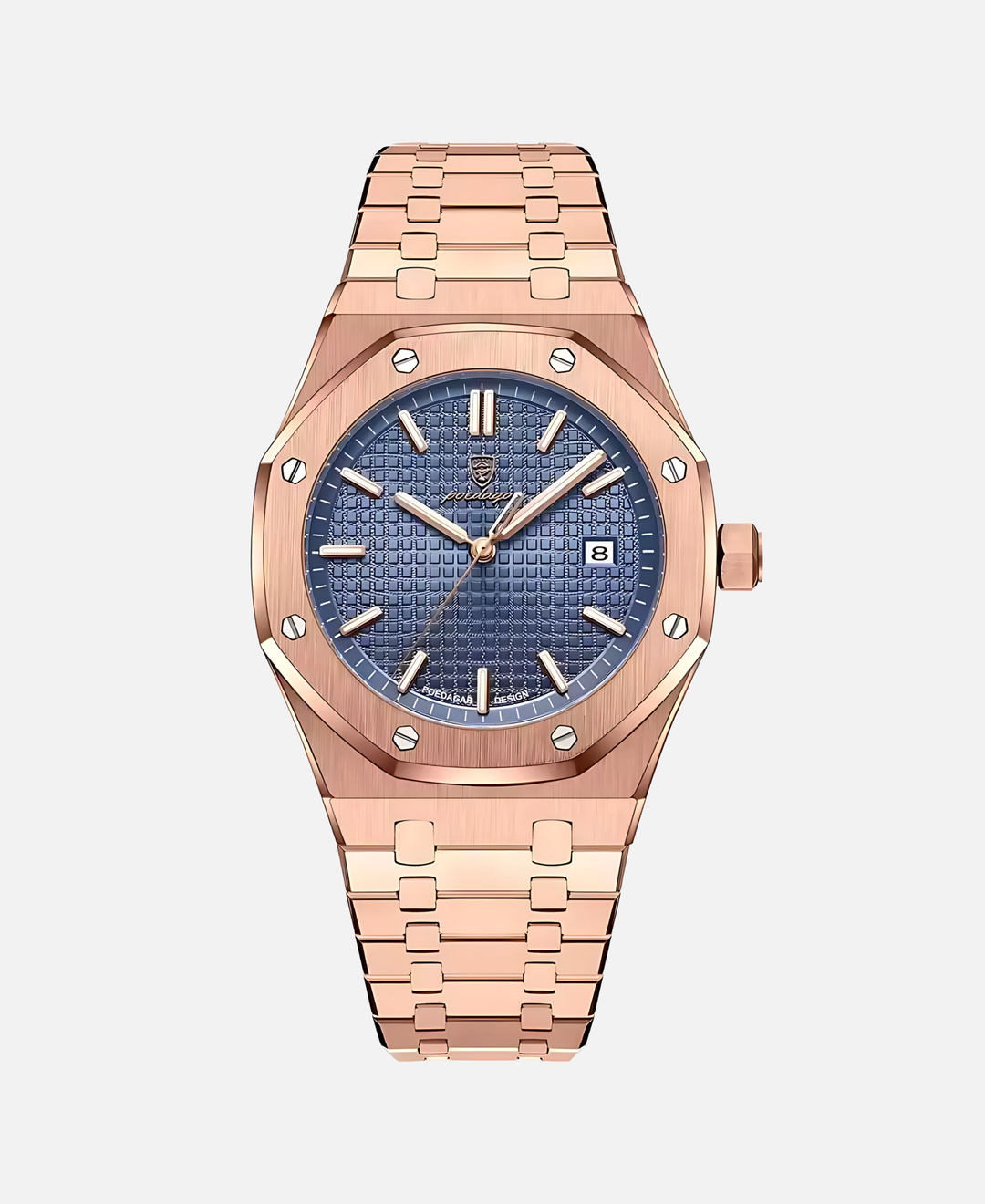 Klassisches Zifferblatt der Herren Armbanduhr mit präzisem Quarzwerk und Edelstahlgehäuse.