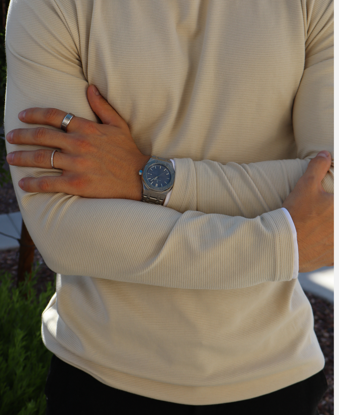 Edle Herren Quarzuhr, ein stilvolles Geschenk für Männer, mit robustem Edelstahlgehäuse.