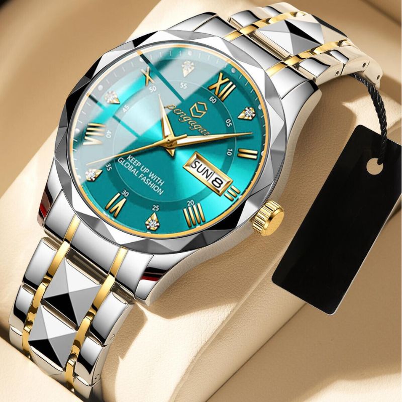 Elegante Herren Armbanduhr in Detailansicht, betont das Design, die Qualität und den modernen Stil.