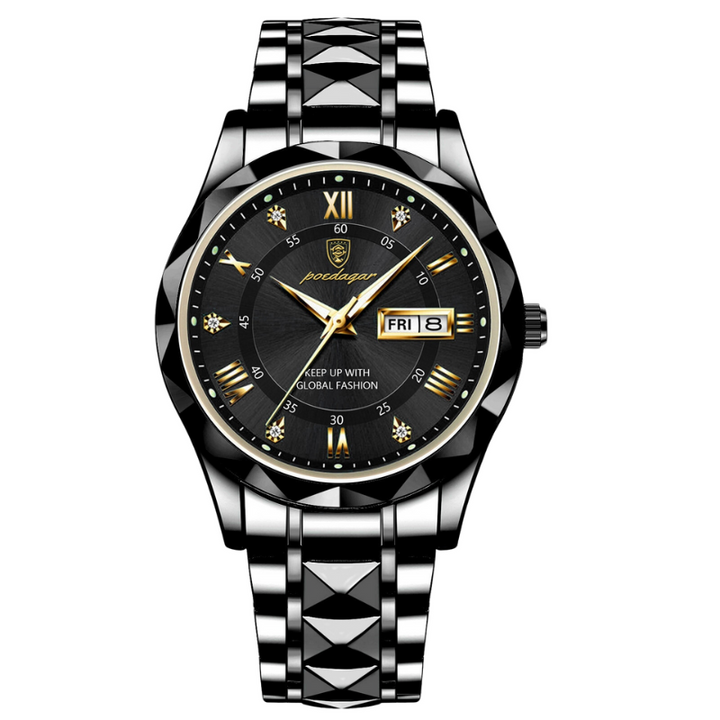 Herren Armbanduhr mit hochwertigem Lederarmband und silbernem Gehäuse, komfortabel & stilvoll.