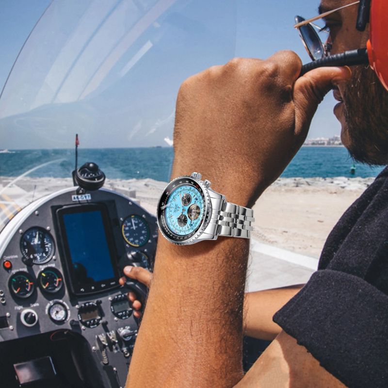 Luxuriöse mechanische Herrenuhr mit präzisem Automatikwerk. Wasserdichte Edelstahluhr, perfekt für den modernen Mann.