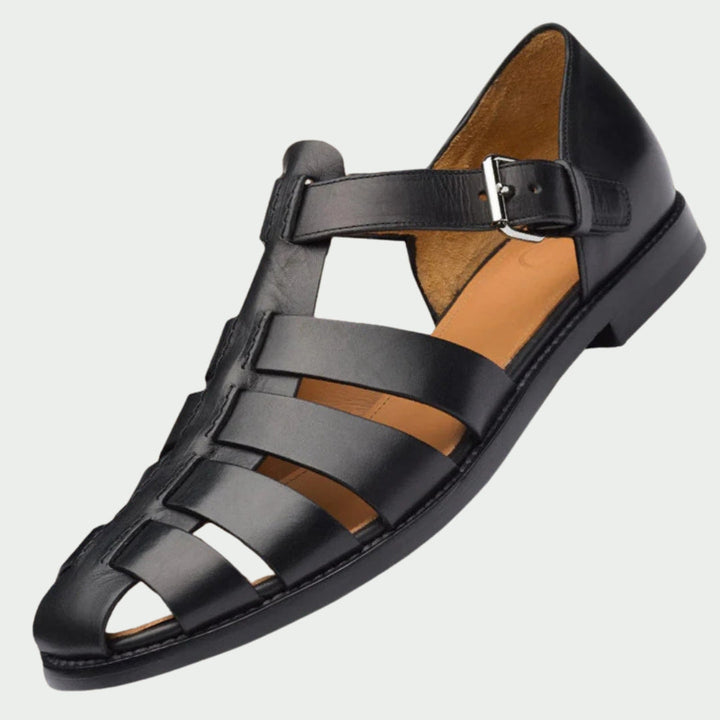 Elegante Herren Sandalen mit Klettverschluss für stilvollen Komfort im Sommer. Ideal für warme Tage und Freizeit.