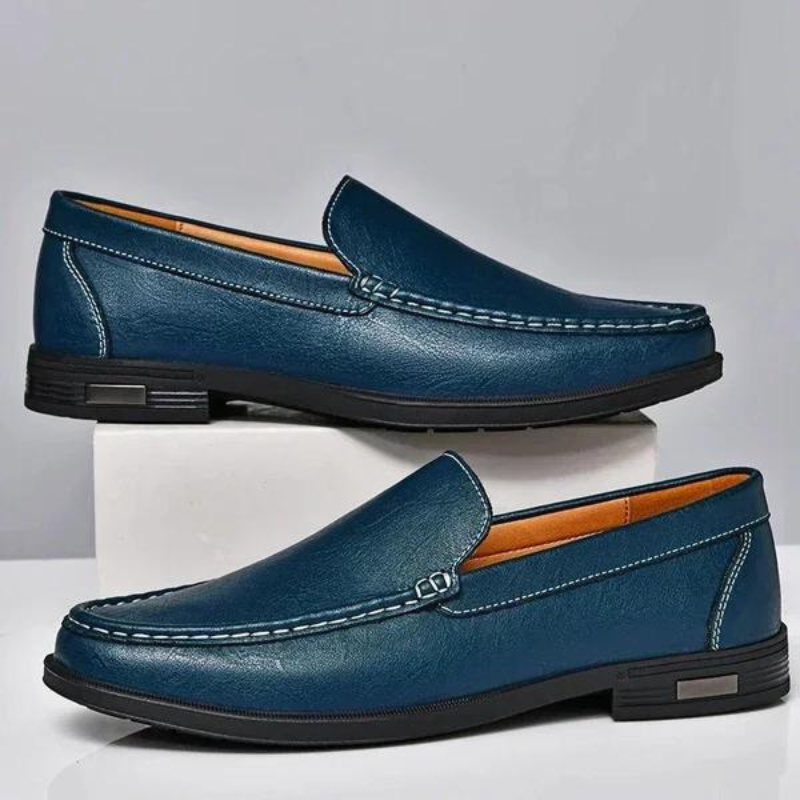 Elegante Herren Slipper aus echtem italienischem Leder "Emilio", perfekt für Business & Freizeit.
