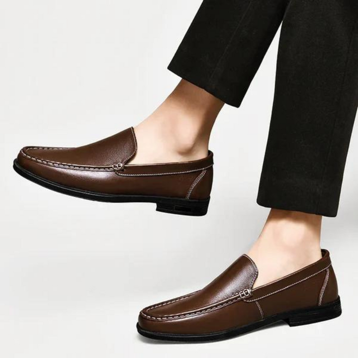 Stilvolle Herren Loafer aus echtem Leder, klassisches Design, perfekt für smarte Outfits, Modell Emilio.