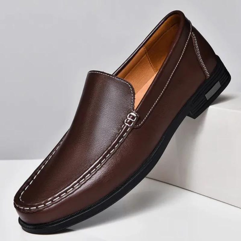 Edle Herren Lederslipper "Emilio", vielseitig kombinierbar für Frühling & Sommer, Business & Freizeit.