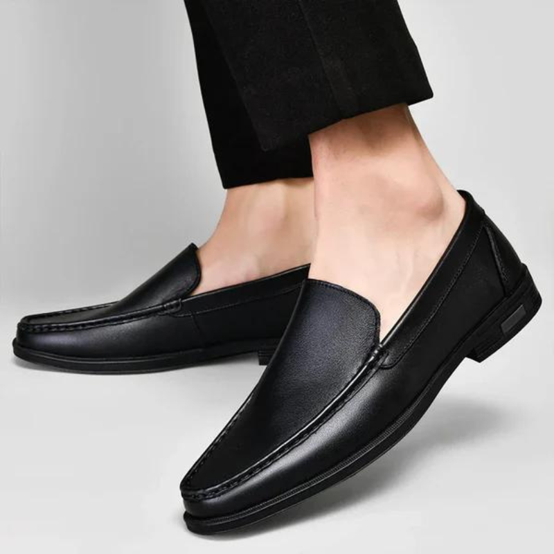 Klassische Herren Lederslipper im italienischen Stil, zeitlose Eleganz für jede Garderobe, Modell Emilio.