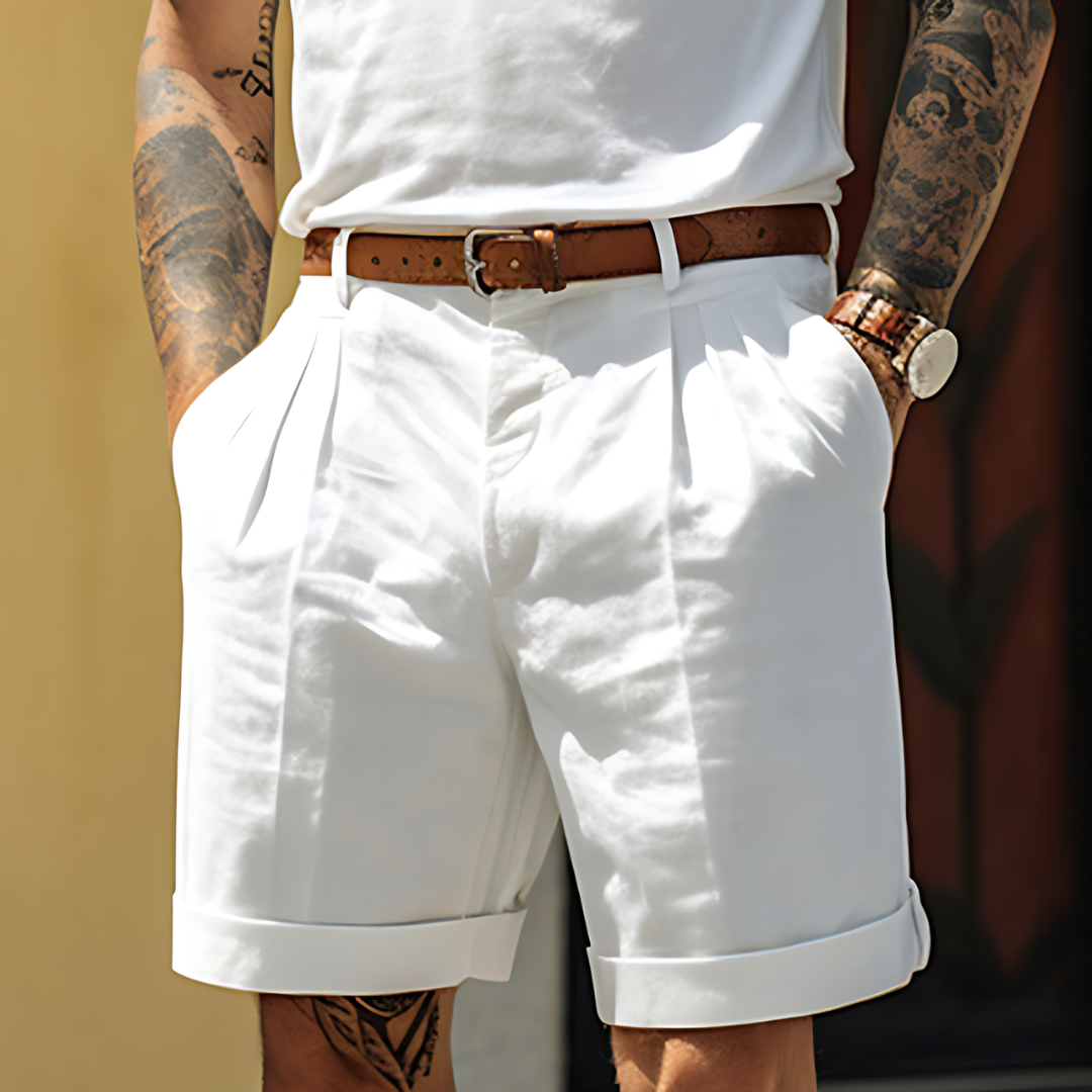 Elegante Herren-Sommershorts für Komfort und Stil im Alltag, einfarbig und atmungsaktiv.