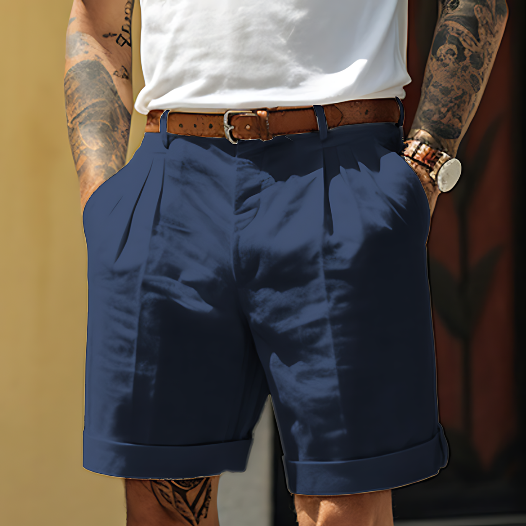 Einfarbige Herren-Shorts, vielseitig kombinierbar, ideal für jeden lässigen Anlass.