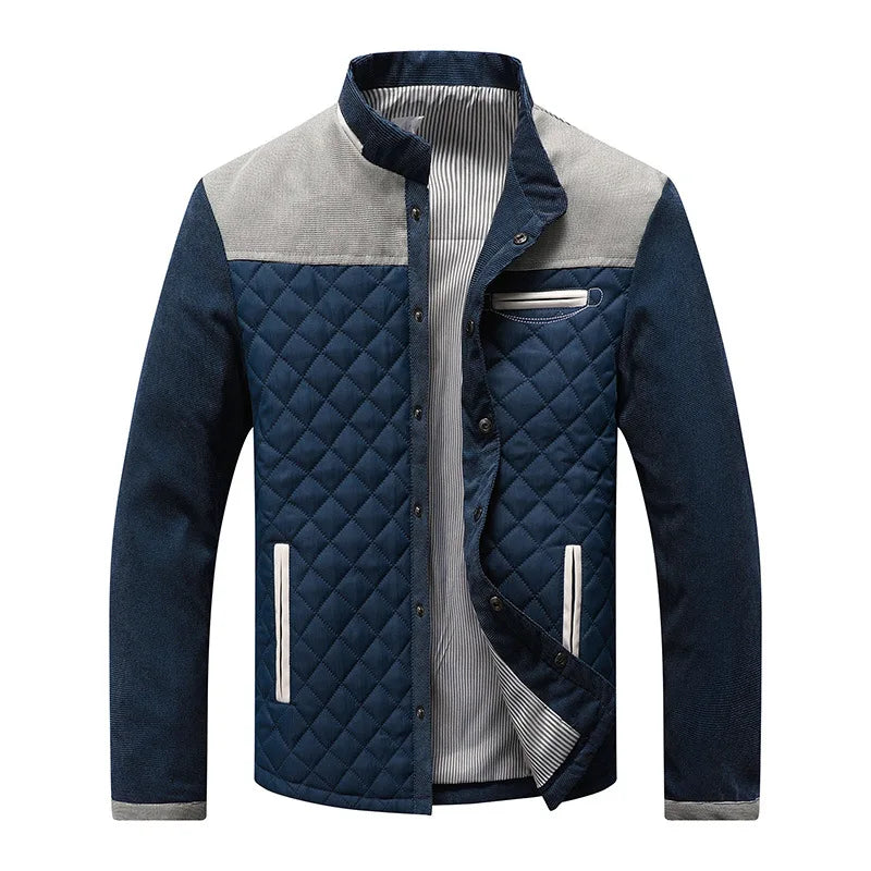 Stilvolle Herren Steppjacke als leichte Übergangsjacke. Verfügbar in Braun & Grau, perfekt für Freizeit, Büro und Outdoor.