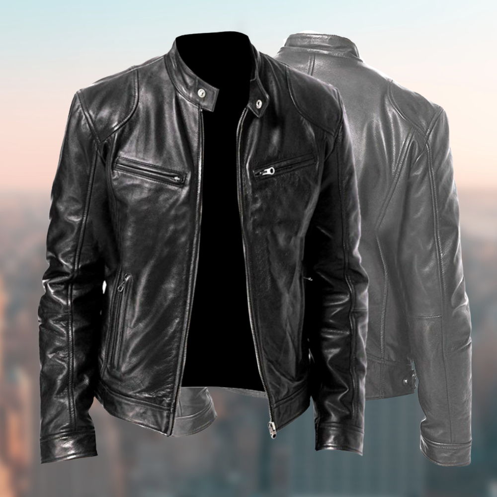 Klassische braune Herrenjacke. Stilvolle und bequeme Oberbekleidung für Freizeit und elegante Looks.