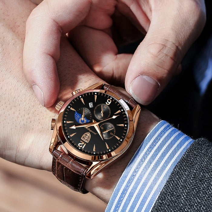 Klassische Herrenuhr aus Edelstahl, wasserdicht und elegant. Perfektes Geschenk für stilvolle Männer.
