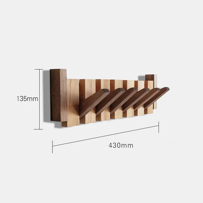 Innovative Kombination: Moderne Holz Klavier-Garderobe mit Wandhaken für effektive Flur-Ordnung.