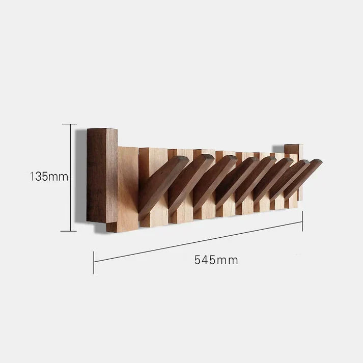Originelle Holz Klavier-Garderobe als stilvolle Wanddekoration und praktischer Organizer.