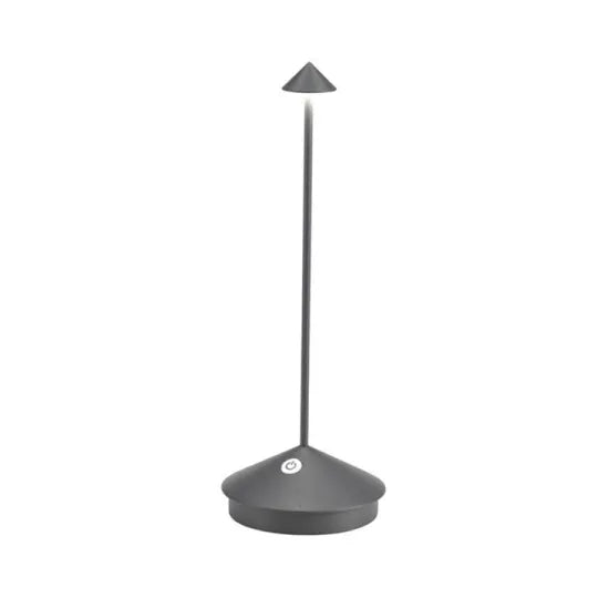 Design-Tischleuchte LED, kabellos & dimmbar, wetterfest für moderne Innen- und Außenbereiche.