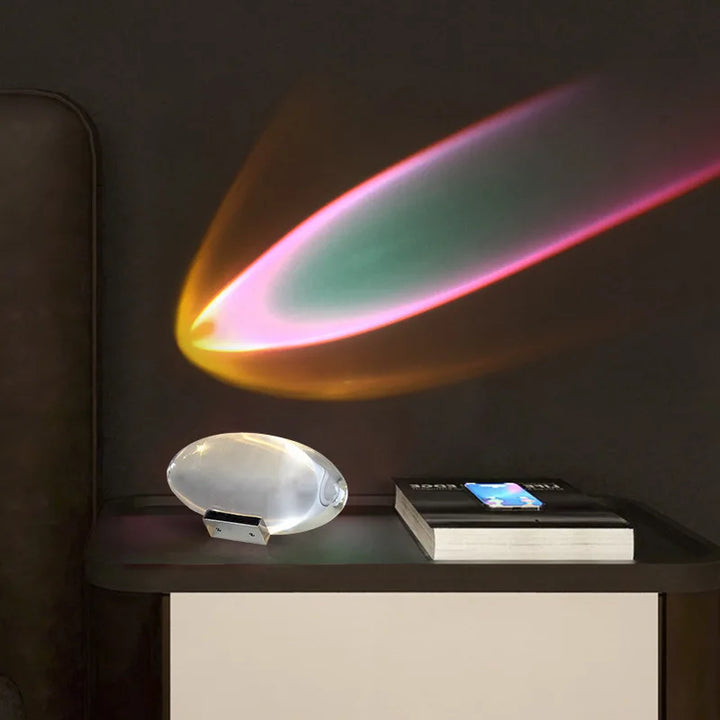 Kristall-Lichtprojektor für zauberhafte Sternenprojektion. Ideal als Ambientebeleuchtung für Schlafzimmer.
