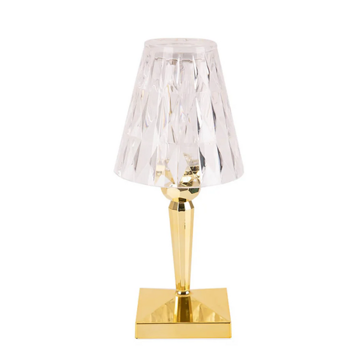 Glamouröse Design Kristalllampe, spendet stilvolles Stimmungslicht. Ideal als Nachttisch- oder Dekolampe.